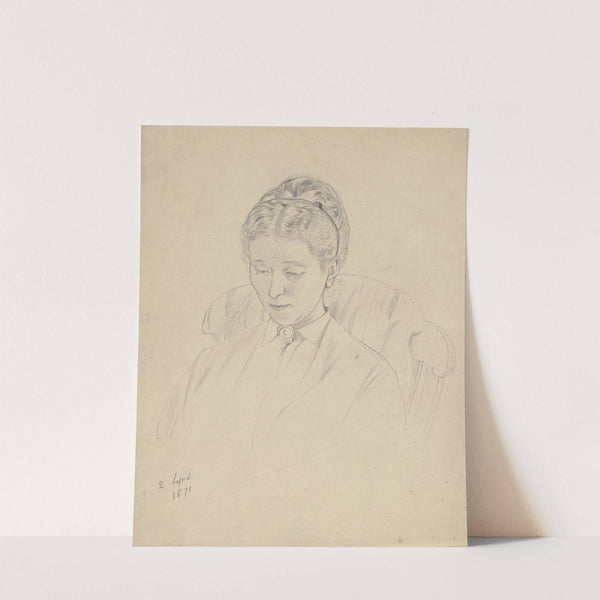 Luise Scholderer, im Lehnstuhl sitzend by Otto Scholderer