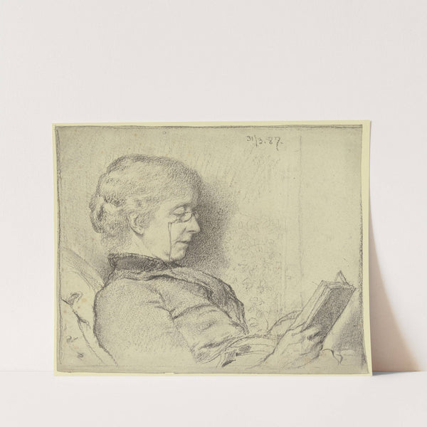 Luise Scholderer reading by Otto Scholderer