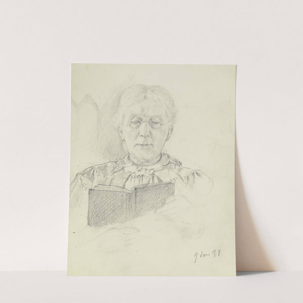 Luise Scholderer reading by Otto Scholderer