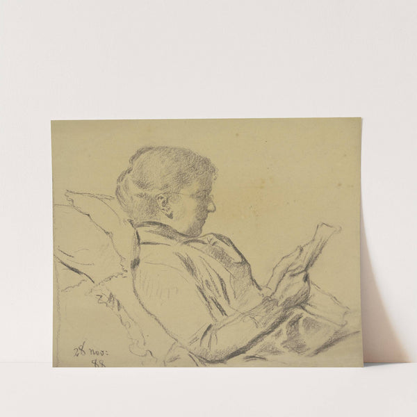 Luise Scholderer, Zeitung lesend by Otto Scholderer