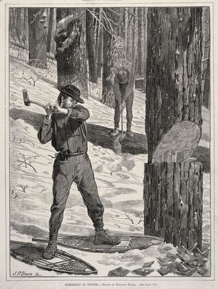 Lumbering in Winter (1871)