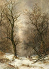 Lumberjacks in a Winter Forest