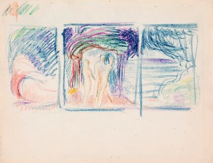 Luonnos Nylands Nationin Veljesvala -maalausta varten
