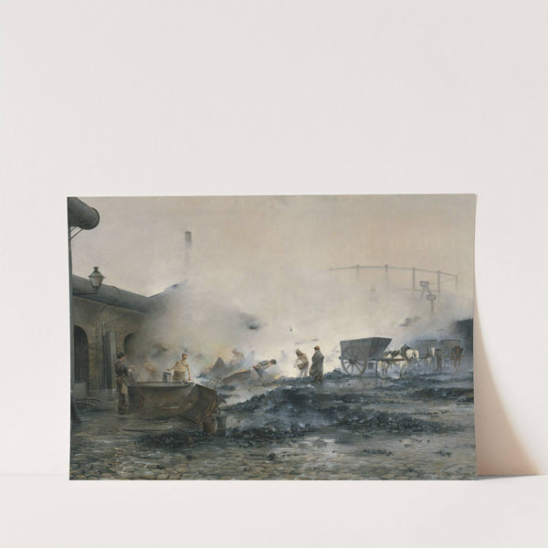 L&#039;usine à gaz de Courcelles by Ernest Jean delahaye