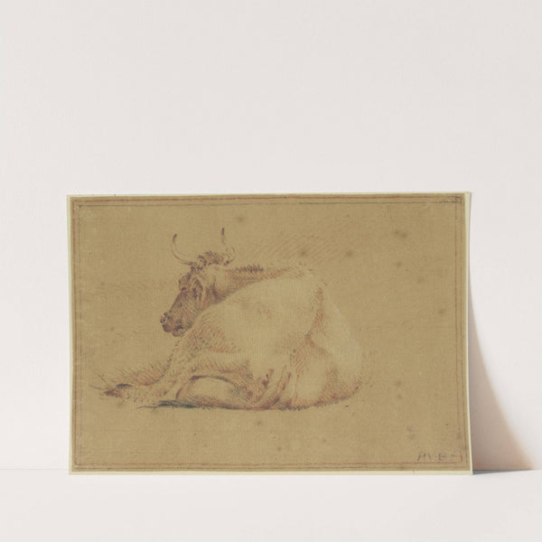 Lying cow by Pieter van Bloemen