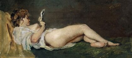 Lying Female Half Nude (1874)