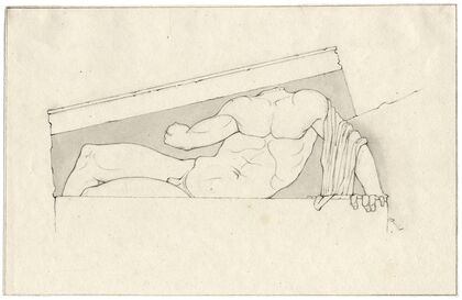 Lying hero or divinity, after the west pediment of the Parthenon, possibly Ilissos