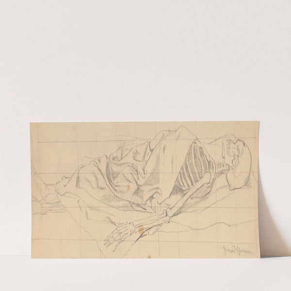 Lying Skeleton (1908) by Hans Thoma