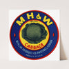 M H and W Brand Cabbage Label (1930-1950)