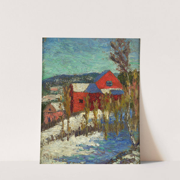 Maastik majadega (between 1908 and 1910) by Konrad Mägi