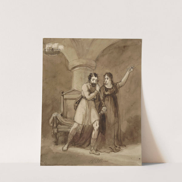 Macbeth and Lady Macbeth, after the murder of Duncan by Robert Trewick Bone