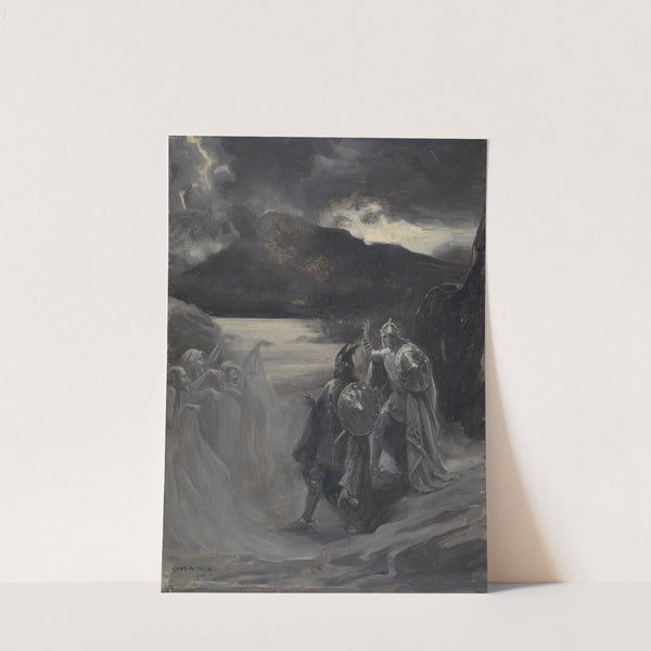 Macbeth and the three witches (1906) by Charles A. Buchel