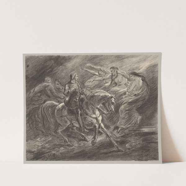 Macbeth, I, 3, Macbeth and the witches by Ary Scheffer