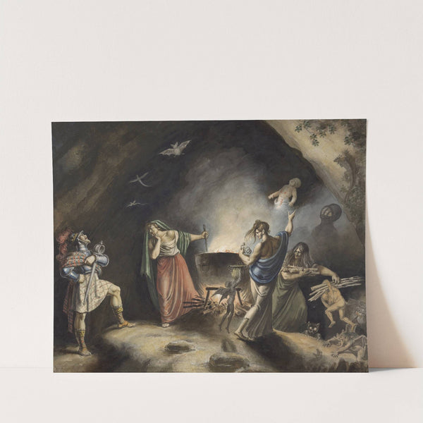 Macbeth, IV, 1, Macbeth in witches cave (1829) by Johann Heinrich Ramberg