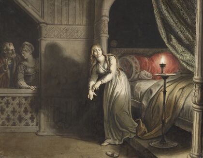 Macbeth, V, 1, sleepwalking scene, Lady Macbeth (1829)