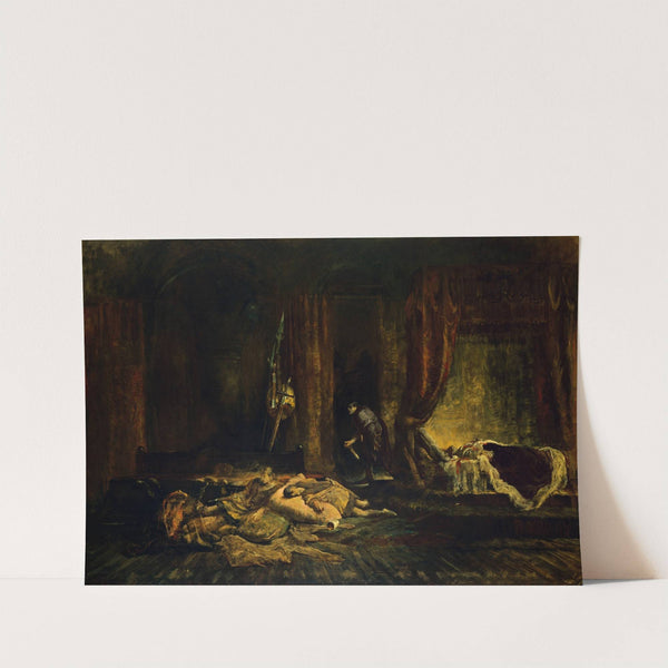 Macbeth’s murder of Duncan (1888) by Alfred Roffe