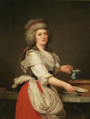 Madame A. Aughié, Friend of Queen Marie Antoinette, as a Dairymaid in the Royal Dairy at Trianon