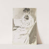 Madame Helleu reading with her daughter by Paul César Helleu