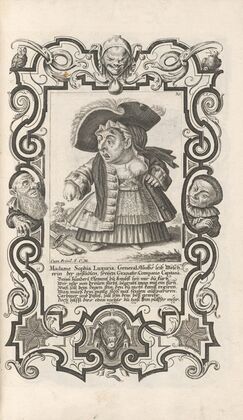 Madame Sophia Luxuria, General Staabs leib Wäscherin der gestuzten, freyen Granatir-Companie Capitana, Pl. 30 (1710-1719)