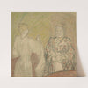 Madame Vuillard conversant avec une jeune fille (Circa 1893) by Édouard Vuillard