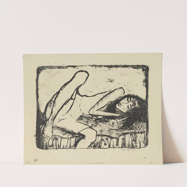 Mädchen auf der Liege II by Otto Mueller