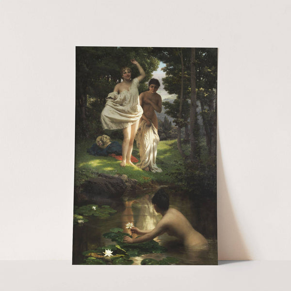 Mädchen beim Bad an einer Waldquelle by Raffaele Giannetti