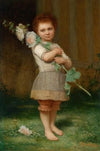 Mädchen mit einem Malvenzweig