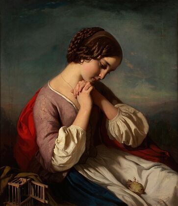 Mädchen mit totem Vogel (Girl with dead bird)