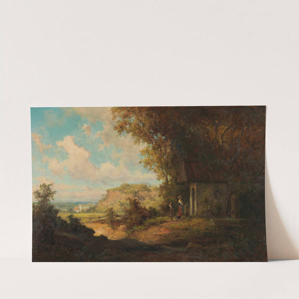 Mädchen vor Waldkapelle (1910) by Willy Moralt