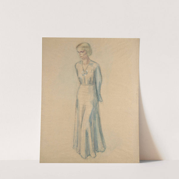 Mädchenbildnis, ganzfigurig by Walther Gamerith