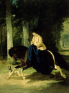 Mademoiselle De Mossellmann Riding In The Bois De Boulogne, Paris (1848)