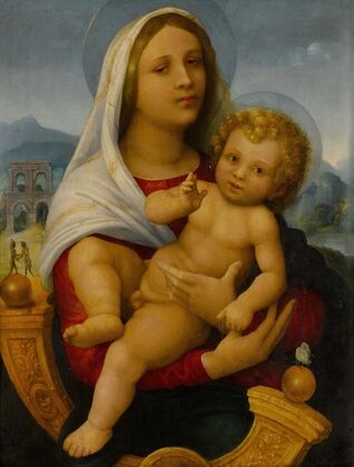 Madonna and Child in a Landscape