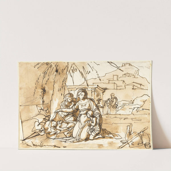 Madonna and Child, Saint Anne and Infant Saint John, with Saint Joseph in Background by Eugenio Agneni