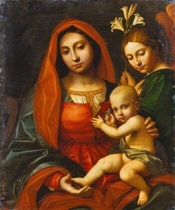 Madonna and Child with an Angel