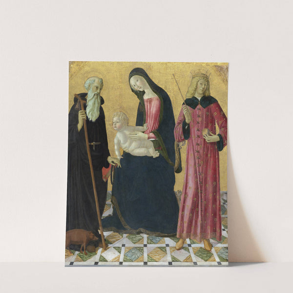 Madonna and Child with Saint Anthony Abbot and Saint Sigismund by Neroccio De&#039; Landi