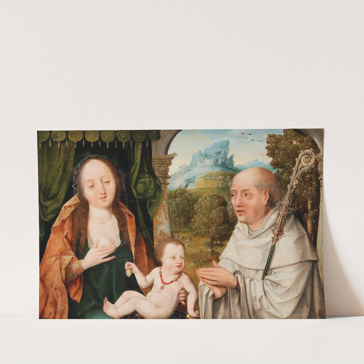 Madonna and Child with Saint Bernard of Clairvaux by School of Bruges