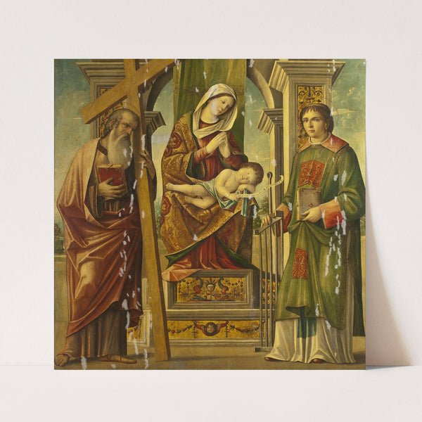 Madonna and Child with St Andrew and St Lawrence by Niccolo Rondinelli