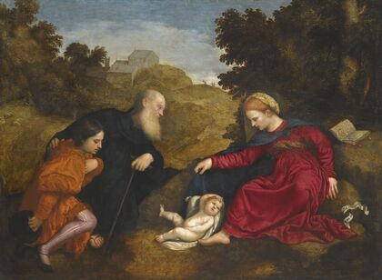Madonna And Child With St Anthony Abbot And A Young Male Donor