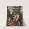 MADONNA AND CHILD WITH THE INFANT SAINT JOHN THE BAPTIST, AMONG ARCHITECTURAL RUINS, A LANDSCAPE BEYOND (circa 1600) by Italian School
