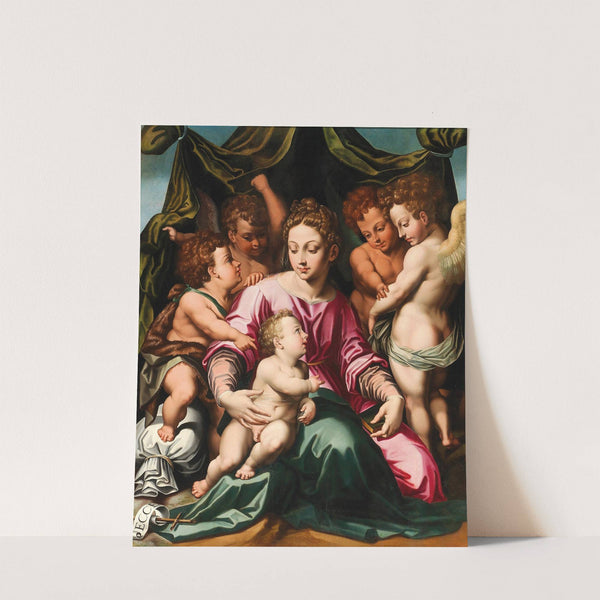 Madonna and Child with the Infant Saint John the Baptist and angels by Vincent Sellaer