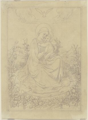 Madonna in the rose garden
