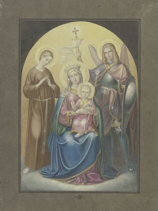 Madonna mit dem Heiligen Michael und der Heiligen Euphrosina