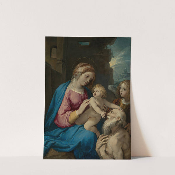 Madonna mit Kind, Hieronymus und Engeln (ca 1594) by Giuseppe Cesari