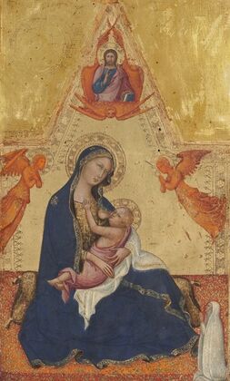 Madonna of Humility, The Blessing Christ, Two Angels, and a Donor (obverse)