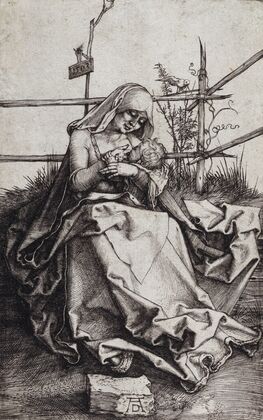Madonna on a Grassy Bench