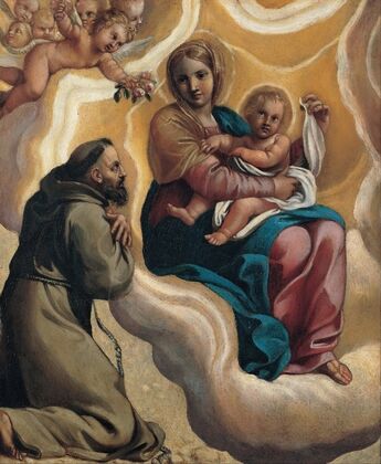 Madonna with the Child and Saint Francis (1605)