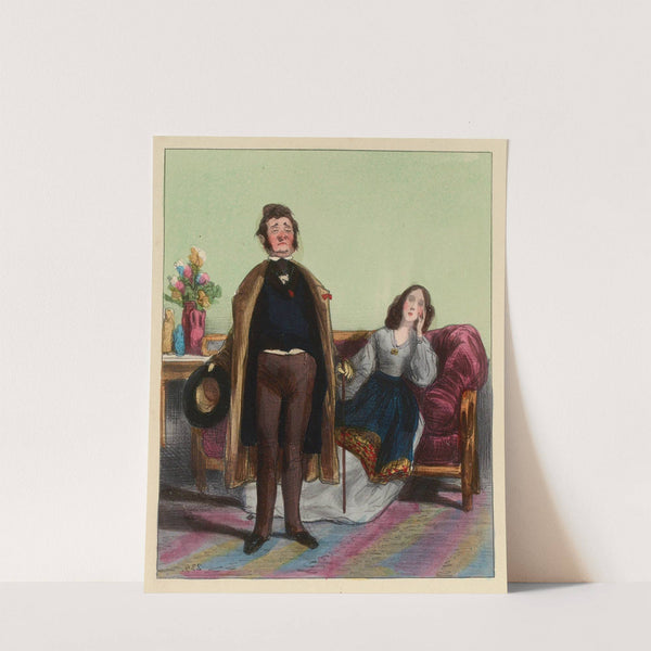 Mais. il me semble.qu’on a.pipé ici. ma foi c’est bien des bêtises, ça ne fait rien (1840) by Paul Gavarni