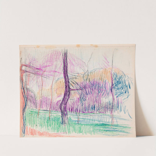 Maisema, puita by Magnus Enckell