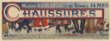 Maison A. Fretin, rue de Rennes, 64, Paris. Chaussures. Grande mise en vente (1895)