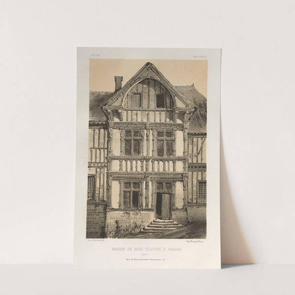 Maison En Bois Sculpte A Cravan (Yonne) (1860) by Victor Petit